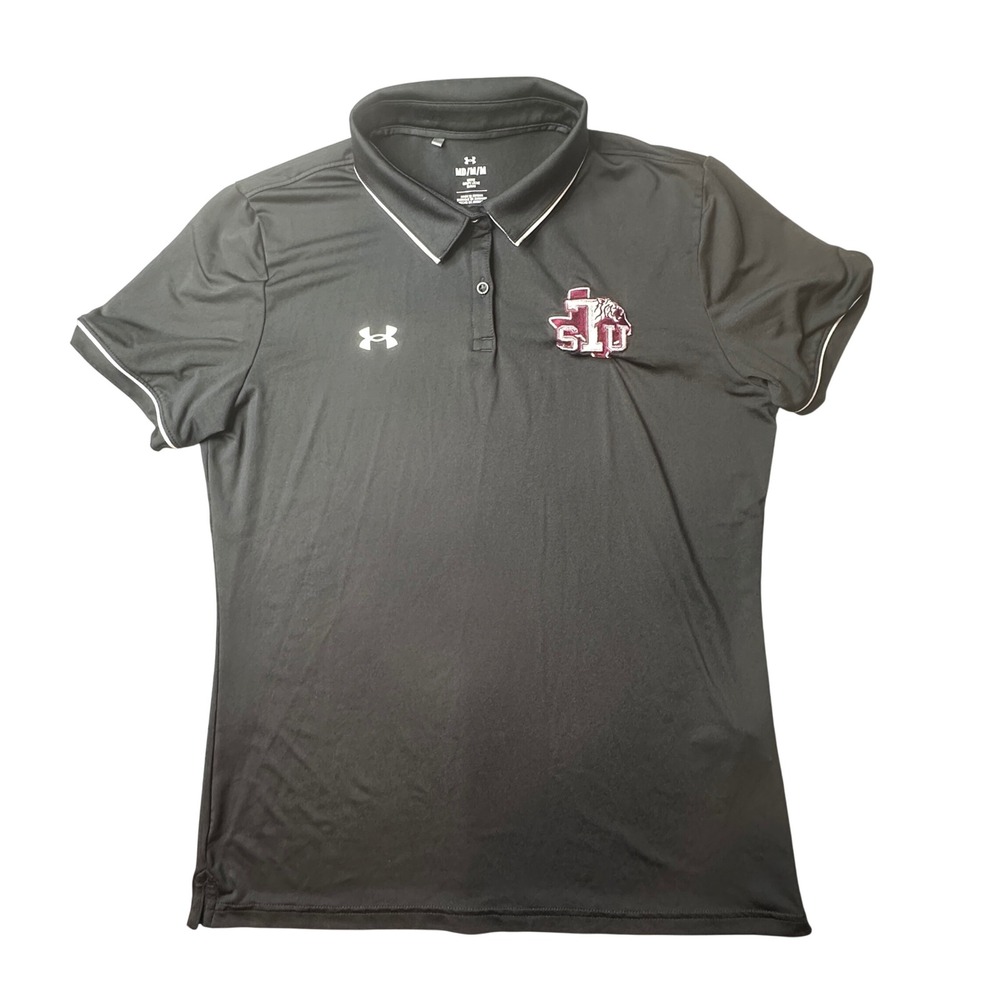 TSU Tigers Under Armour Polo Shirt Womens Medium Black Texas Southern University